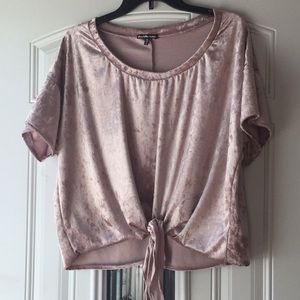 Charlotte Russe Velvet Tee